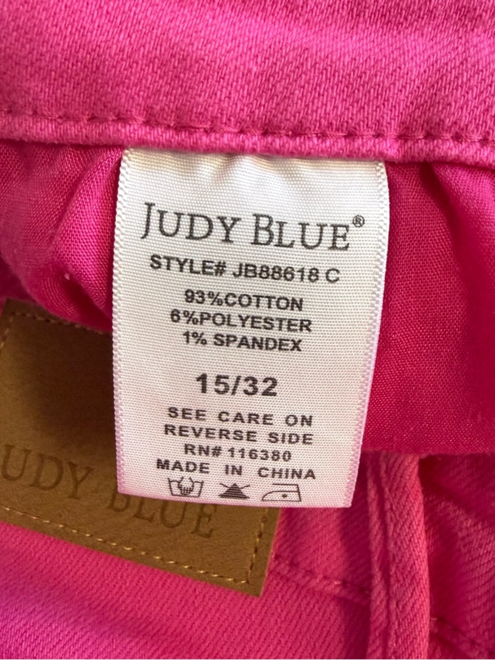 Judy Blue Garment Dyed Pink Flare Jeans Size 15/32 High Rise Raw Hem Stretch - Picture 4 of 7